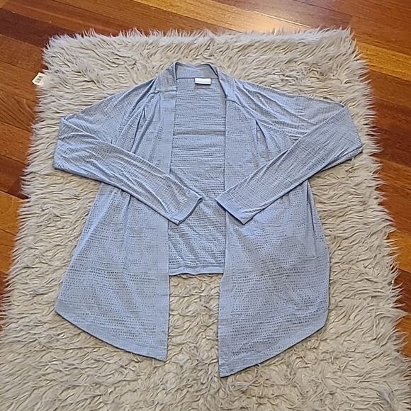 Columbia omni wick cotton blend light blue open flowy long sleeve shirt - Picture 1 of 5